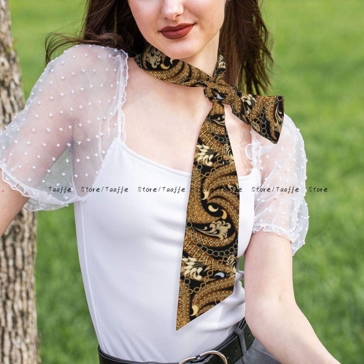 Women Long Skinny Scarf Fake I - đánh giá và giá Women Fashion Necktie