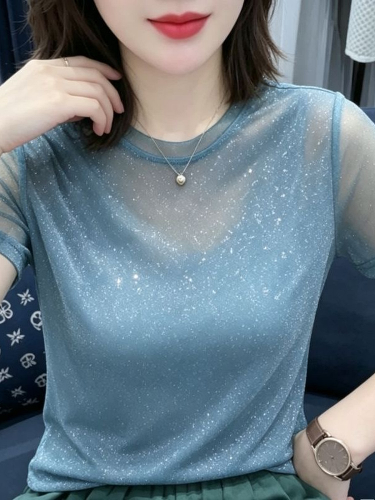 Shiny Lace Elastic Net Sleevel - đánh giá và giá Women Fashion Over The Years