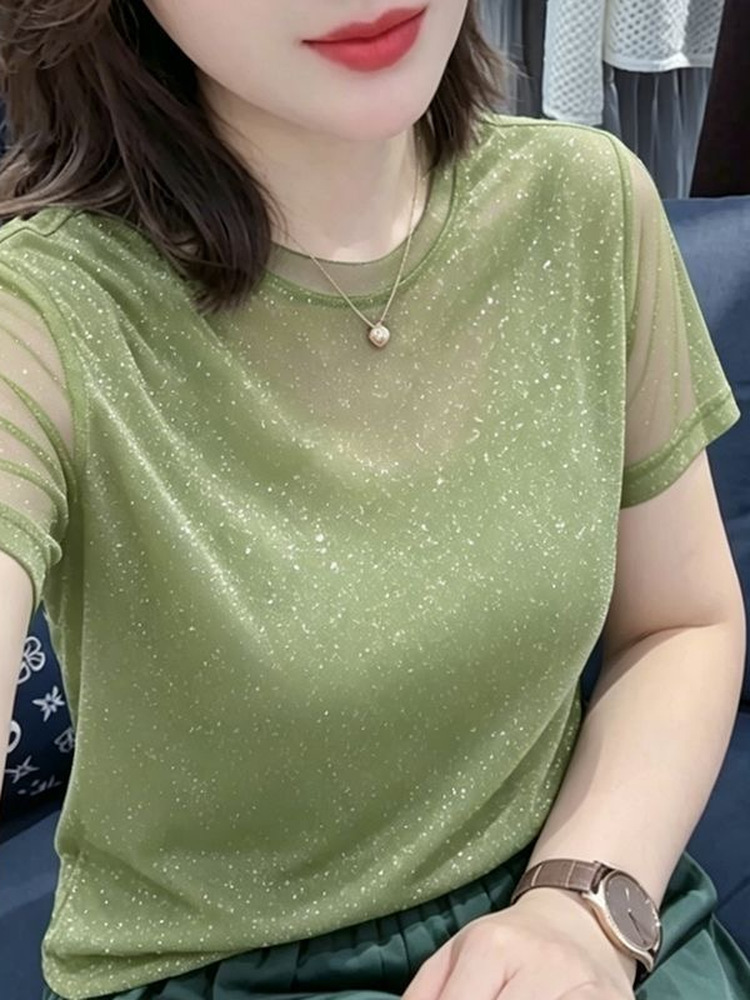 Shiny Lace Elastic Net Sleevel - đánh giá và giá Women Fashion Over The Years