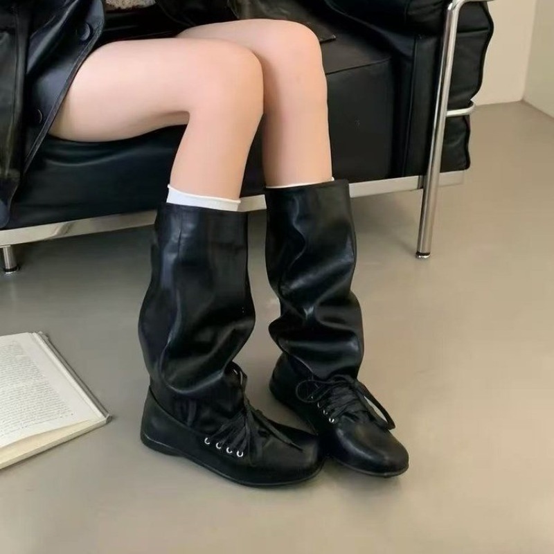 Ruched High Shaft Slouch Boots - đánh giá và giá Women'S Fashion Knee High Boots