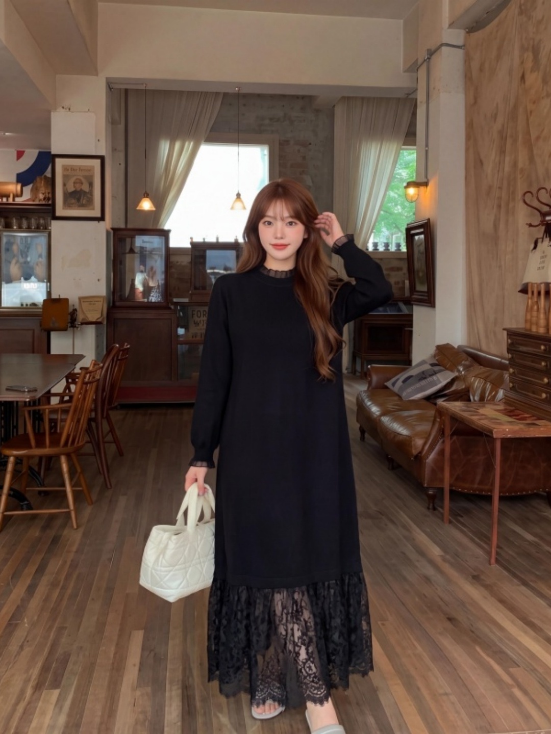 plus Size Lace Hem Knitted Dre - đánh giá và giá Women Fashion Over The Years